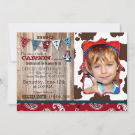 Cowboy Red Bandanna Western thema Verjaardag Kaart