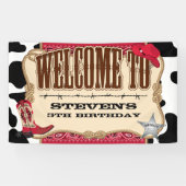 Cowboy, Red Birthday, Welkom Spandoek (Horizontaal)