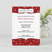 Cowboy Red Paisley Baby shower Invite Kaart (Staand voorkant)