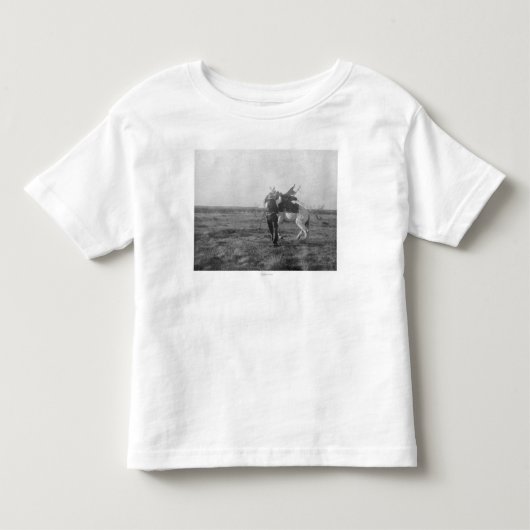 Cowboy "Red Saunders" Zadels a Bronco Kinder Shirts (Voorkant)