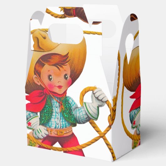 Cowboy Retro Boy Child Cute Western Bedankdoosjes (Geopend)