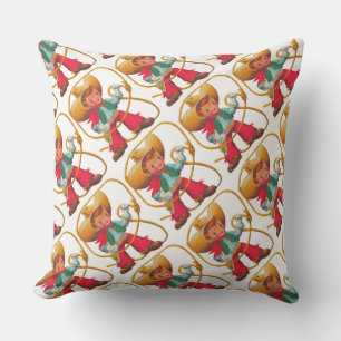 Cowboy Retro Boy Child Cute Western Buitenkussen