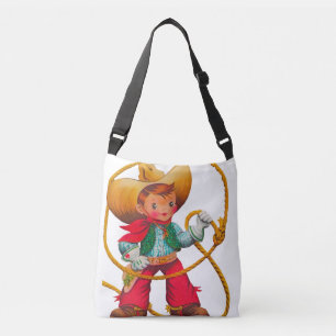 Cowboy Retro Boy Child Cute Western Crossbody Tas
