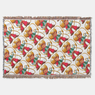 Cowboy Retro Boy Child Cute Western Deken