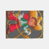 Cowboy Retro Boy Child Cute Western Fleece Deken (Voorkant (Horizontaal))