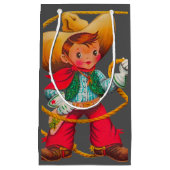 Cowboy Retro Boy Child Cute Western Klein Cadeauzakje (Voorkant)