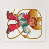 Cowboy Retro Boy Child Cute Western Legpuzzel (Horizontaal)