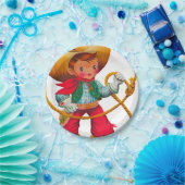 Cowboy Retro Boy Child Cute Western Papieren Bordje (Feest)