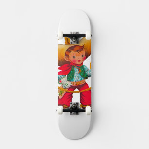 Cowboy Retro Boy Child Cute Western Persoonlijk Skateboard
