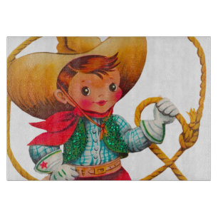 Cowboy Retro Boy Child Cute Western Snijplank