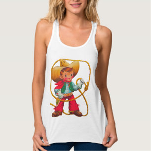 Cowboy Retro Boy Child Cute Western Tanktop