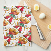 Cowboy Retro Boy Child Cute Western Theedoek (Quarter Fold)