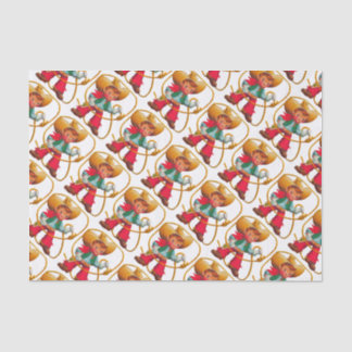 Cowboy Retro Boy Child Cute Western Tissuepapier