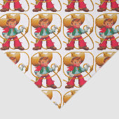 Cowboy Retro Boy Child Cute Western Tissuepapier (Detail)
