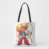 Cowboy Retro Boy Child Cute Western Tote Bag (Voorkant)