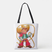 Cowboy Retro Boy Child Cute Western Tote Bag (Achterkant)