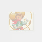Cowboy Retro Jongen Kind Schattig Westen Post-it® Notes (Voorkant)