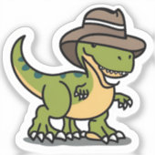 Cowboy Rex Sticker (Voorkant)