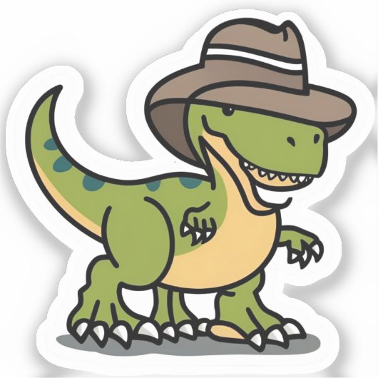 Cowboy Rex Sticker (Voorkant)