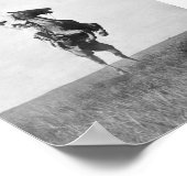 Cowboy Rides Bronco Poster (Hoek)