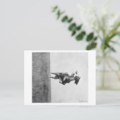 Cowboy Rides Bronco Rising on its Hing Legs Briefkaart (Staand voorkant)
