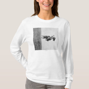 Cowboy Rides Bronco Rising on its Hing Legs T-shirt