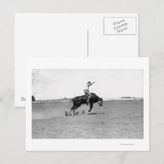 Cowboy Riding a Bucking Bull Briefkaart (Voorkant / Achterkant)