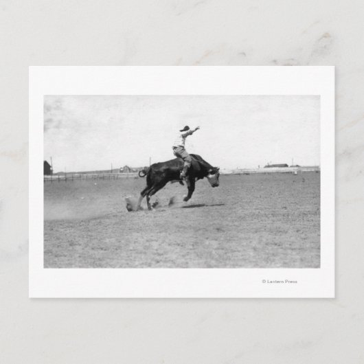 Cowboy Riding a Bucking Bull Briefkaart (Voorkant)