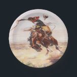 Cowboy Riding A Bucking Horse Party Borden Papieren Bordje<br><div class="desc">Westerne cowboy of rodeo party paper borden met  westerne kunstscène cowboy rijden op een bokspaard. Overeenkomende servetten beschikbaar</div>