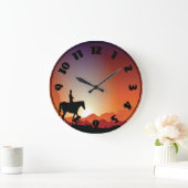 Cowboy Riding a Horse Clock Grote Klok (Huis)