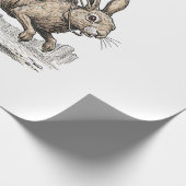 Cowboy Riding Easter Bunny Western Howdy Easter Fu Cadeaupapier (Hoek)