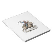 Cowboy Riding Easter Bunny Western Howdy Easter Fu Notitieblok (Schuin)