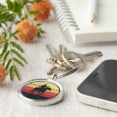 Cowboy Riding Horse  Sunset Texas Boy Gift Sleutelhanger (Zijkant)