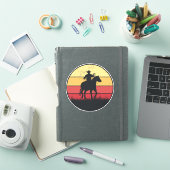 Cowboy Riding Horse Sunset Texas Boy Gift Sticker (iPad Cover)