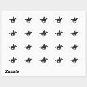 Cowboy Riding Ronde Sticker (Vel)