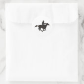 Cowboy Riding Ronde Sticker (Tas)