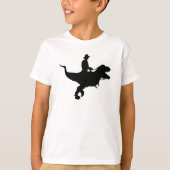 Cowboy Riding T-Rex Kinder T-shirt (Voorkant)