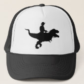 Cowboy Riding T-Rex Trucker Hat Trucker Pet (Voorkant)