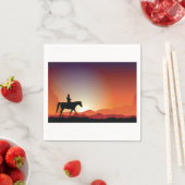Cowboy rijden op een paard papier servetten (Insitu)