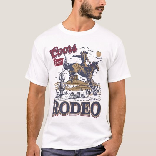 Cowboy rijdt op T-shirt (Voorkant)