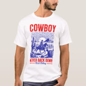 Cowboy rijdt paard T-shirt (Voorkant)