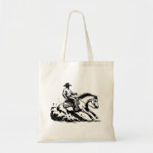 Cowboy Rijdt Paard Westerse Equestrie Tas (Voorkant)