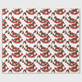 Cowboy Rocking Horse Baby Cadeaupapier (Vlak)