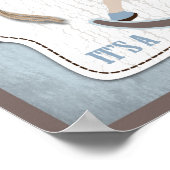 Cowboy Rocking Horse Baby shower Banner Poster (Hoek)