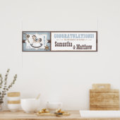 Cowboy Rocking Horse Baby shower Banner Poster (Keuken)