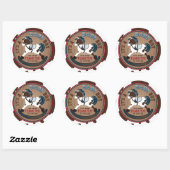 Cowboy Rocking Horse Western Baby shower Ronde Sticker (Vel)