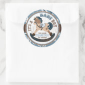 Cowboy Rocking Horse Western Baby shower Ronde Sticker (Tas)