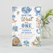 Cowboy Rodeo 1st Birthday How The West Was One Kaart (Staand voorkant)
