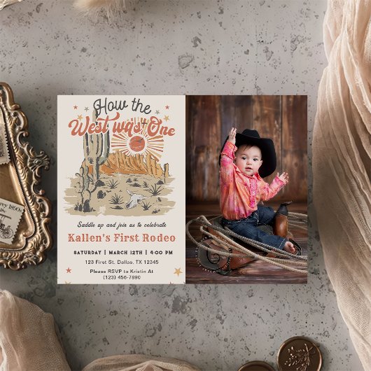 Cowboy Rodeo 1st Hoe het Westen was één foto Kaart