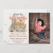 Cowboy Rodeo 1st Hoe het Westen was één foto Kaart (Voorkant)